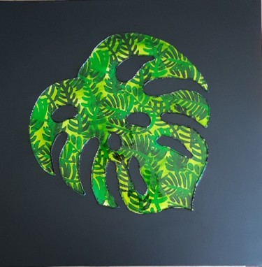 Peinture intitulée ""Monstera Deliciosa"" par Nb Créations, Œuvre d'art originale, Acrylique