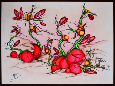 Drawing titled "rose" by Nino Beqauri, Original Artwork
