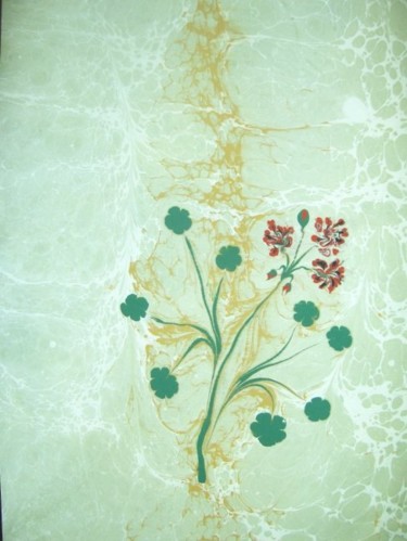 "sardunyalar" başlıklı Tablo Marbling Paper tarafından, Orijinal sanat