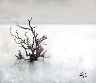 Arts numériques intitulée "L’hiver" par Natoo, Œuvre d'art originale, Peinture numérique