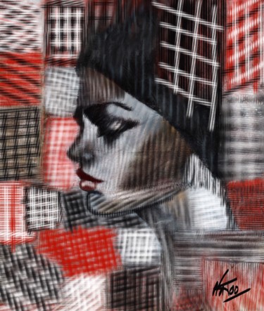 Arts numériques intitulée "Femme haute couture" par Natoo, Œuvre d'art originale, Peinture numérique