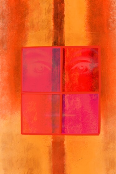 Digital Arts titled "Visage en transpare…" by Natoo, Original Artwork, Digital Painting