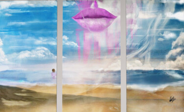 Grafika cyfrowa / sztuka generowana cyfrowo zatytułowany „Beach” autorstwa Natoo, Oryginalna praca, Malarstwo cyfrowe