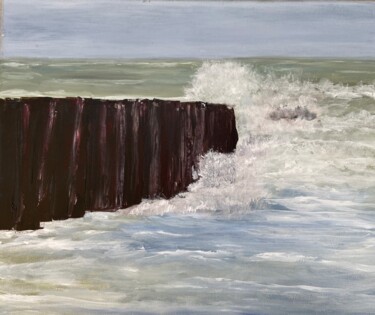 Peinture intitulée "Breken van de golve…" par Ncm, Œuvre d'art originale, Acrylique