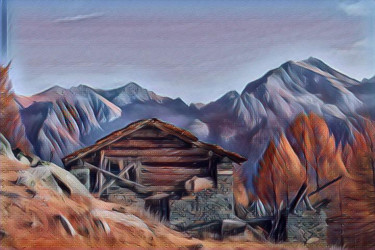 Digital Arts titled "ma-cabane" by Noel Crosetti, Original Artwork, 2D Digital Work