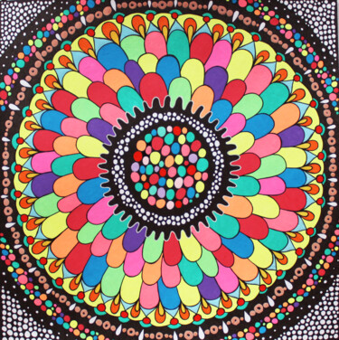 "Circles n.4 - Exoti…" başlıklı Tablo Ndart tarafından, Orijinal sanat, Jel kalem