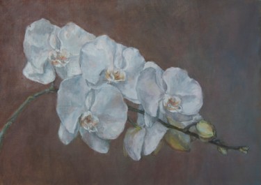 Painting titled "Орхидея" by Nadezhda Vinnichenko, Original Artwork, Oil