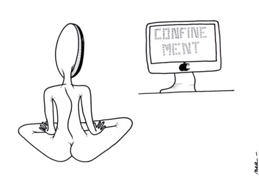 Drawing titled "CONFINE MENT" by Nea Borgel, Original Artwork, Marker