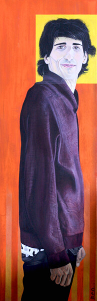 Painting titled "YONI" by Nea Borgel, Original Artwork, Acrylic Mounted on Wood Stretcher frame