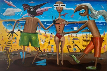 Pintura titulada "Beach II" por Nearchos Ioannou, Obra de arte original, Acrílico