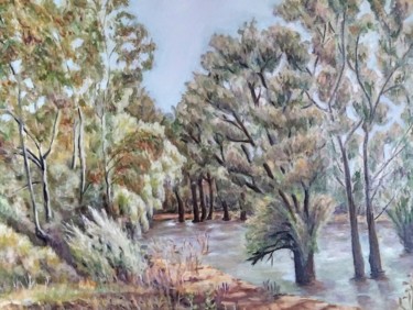 Peinture intitulée "swamp" par Djura, Œuvre d'art originale, Huile