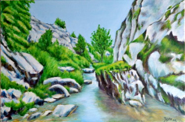 Painting titled "canyon" by Djura, Original Artwork, Acrylic