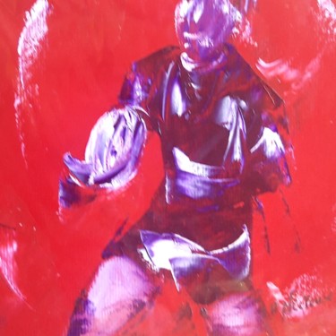Peinture intitulée "Rugby n 2" par Annie Nectoux, Œuvre d'art originale, Huile