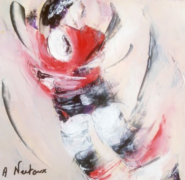 Peinture intitulée "Rugby n4" par Annie Nectoux, Œuvre d'art originale, Huile