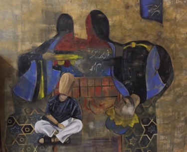 Painting titled "Untitled-3" by Neda Ghaffari, Original Artwork, Acrylic