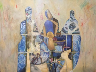 Painting titled "Untitled-4" by Neda Ghaffari, Original Artwork, Acrylic