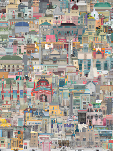 Digitale Kunst getiteld "Levant Cityscape #2…" door Nedaa Elias, Origineel Kunstwerk, 2D Digital Work