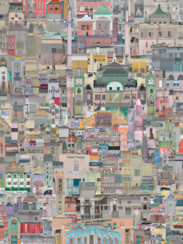 Digitale Kunst mit dem Titel "Levant Cityscape #3…" von Nedaa Elias, Original-Kunstwerk, 2D digitale Arbeit