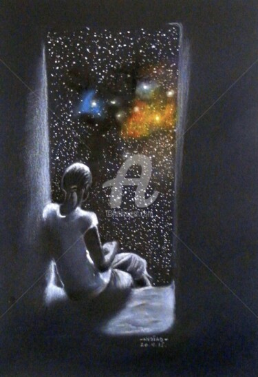 Drawing titled "Odyssey" by Nedzad Jandric, Original Artwork, Pastel