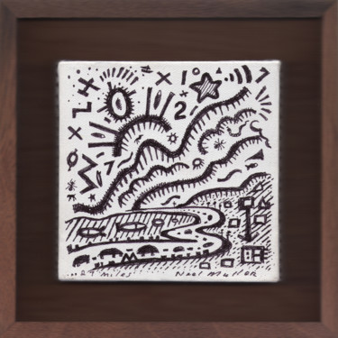 Desenho intitulada "Malibu Tribal" por Neel Muller, Obras de arte originais, Tinta