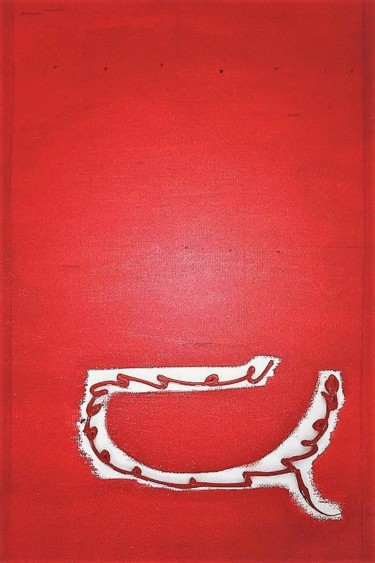 Painting titled "Red bath" by Natasha Vesna, Original Artwork, Acrylic
