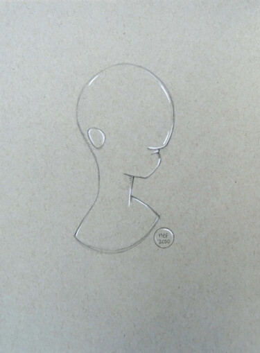 Рисунок под названием "Bubble face I" - Nef, Подлинное произведение искусства, Карандаш
