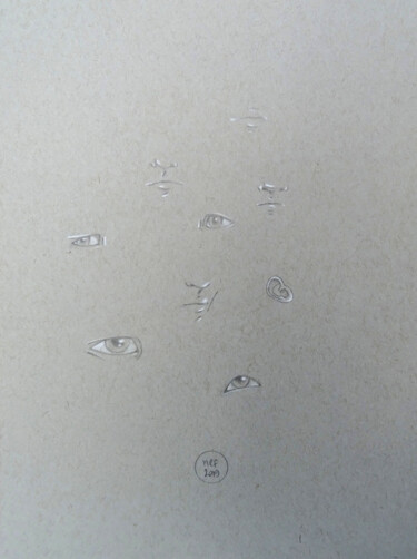 Dessin intitulée "Dispersion" par Nef, Œuvre d'art originale, Crayon