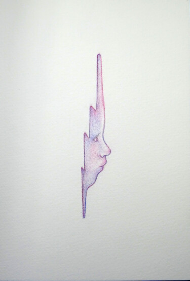 Σχέδιο με τίτλο "Pink dreamer" από Nef, Αυθεντικά έργα τέχνης, Μολύβι