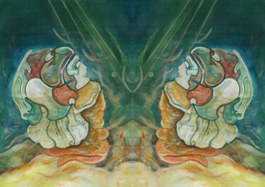 Pittura intitolato "CHRONOS" da Nefer Jade, Opera d'arte originale, Acrilico
