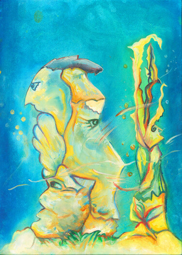 Pintura titulada "Les abysses" por Nefer Jade, Obra de arte original, Pintura Digital
