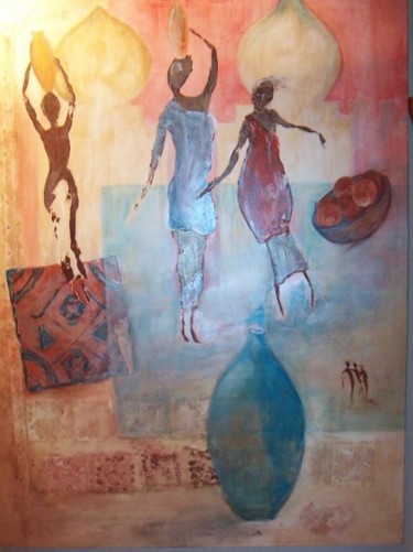 Painting titled "AFRIQUE 1" by Martine Dupieux, Original Artwork