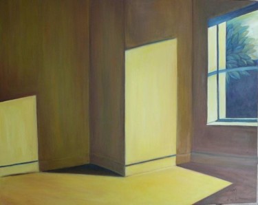 Painting titled "sun in an empty roo…" by Martine Dupieux, Original Artwork