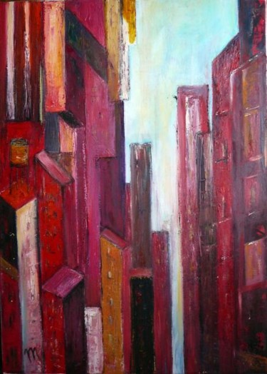 Painting titled "New York 4" by Martine Dupieux, Original Artwork