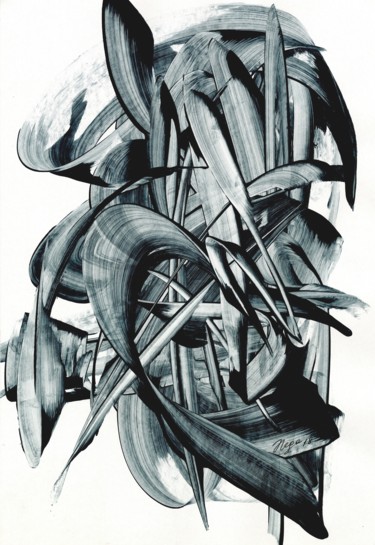 Schilderij getiteld "Personal Calligraph…" door Nega, Origineel Kunstwerk, Anders