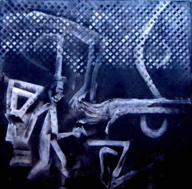 Painting titled "Vamos dar as maos" by Neide Reche, Original Artwork, Oil
