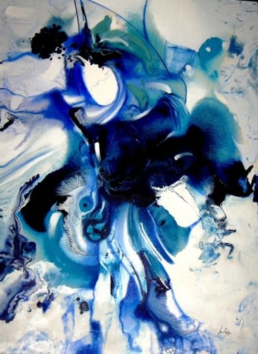 Painting titled "Blue Grandmaster of…" by Neide Reche, Original Artwork, Oil