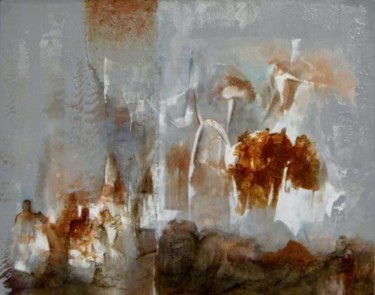 Pintura intitulada "The Journey" por Neide Reche, Obras de arte originais, Óleo