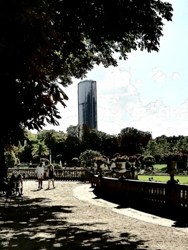 Arts numériques intitulée "Un été à Paris" par Neige Massa, Œuvre d'art originale, Photo montage