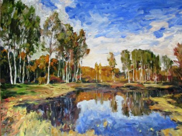 Картина под названием "Осень" - Алексей Скворцов, Подлинное произведение искусства, Масло