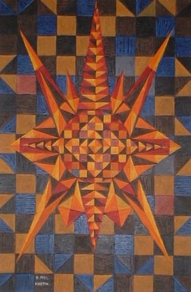 Peinture intitulée "STAR (1)" par Neil Martin, Œuvre d'art originale, Huile