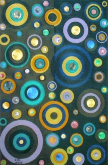 Painting titled "ROUND TRIP" by Neil Martin, Original Artwork, Oil