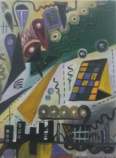 Schilderij getiteld "Na Trilha de Kandin…" door Neilon Batista, Origineel Kunstwerk, Olie