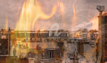 Photographie intitulée ""Paris qui brûle".…" par Véronique Lestoquoy (neko92vl), Œuvre d'art originale, Photographie numériq…