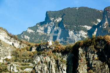 Fotografia intitolato "Alpes entre la fron…" da Véronique Lestoquoy (neko92vl), Opera d'arte originale, Fotografia digitale