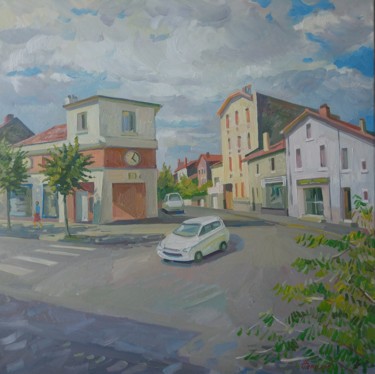 Peinture intitulée "Boulevard à Clermon…" par Sergei Nekolov, Œuvre d'art originale, Huile
