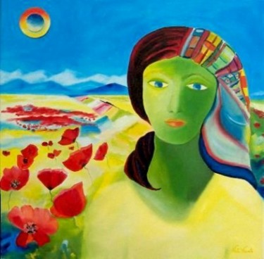 Pintura intitulada "Vim ao campo amar-te" por Nela Vicente, Obras de arte originais