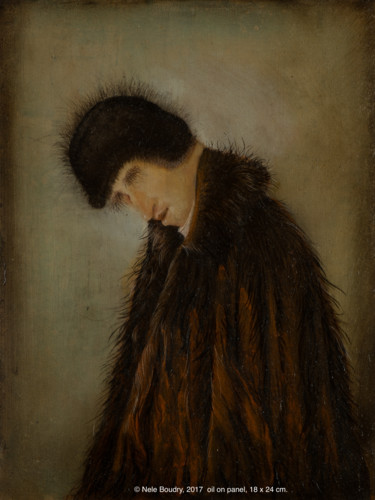 Painting titled "Portrait de la Rena…" by Nele Boudry, Original Artwork, Oil