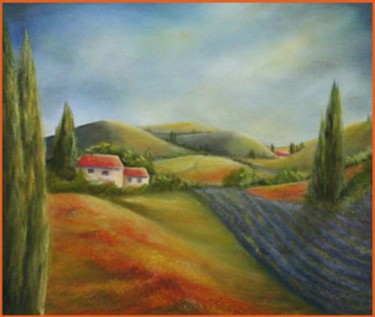 Картина под названием "tuscanie dream" - Nelie Meininger, Подлинное произведение искусства, Масло