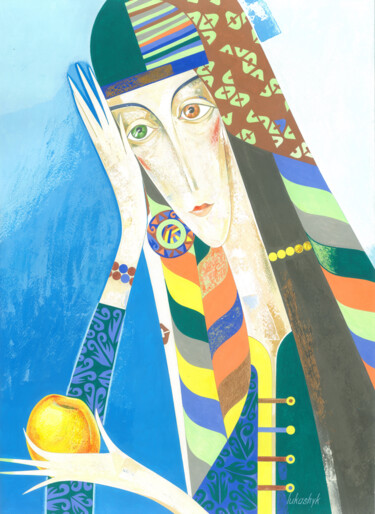 Schilderij getiteld "Palett" door Neli Lukashyk, Origineel Kunstwerk, Gouache