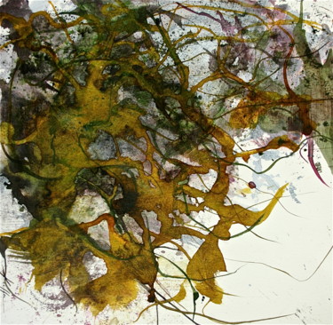 Peinture intitulée "Musique" par Nelly Kieffer, Œuvre d'art originale, Encre Monté sur Carton